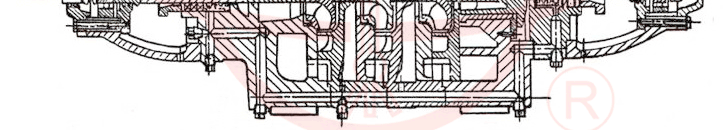 D型卧式清水单吸多级离心泵结构示意图