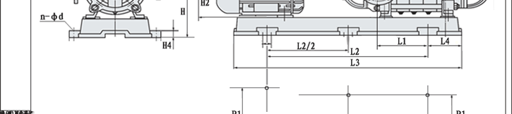 D型卧式单吸多级离心清水泵安装尺寸